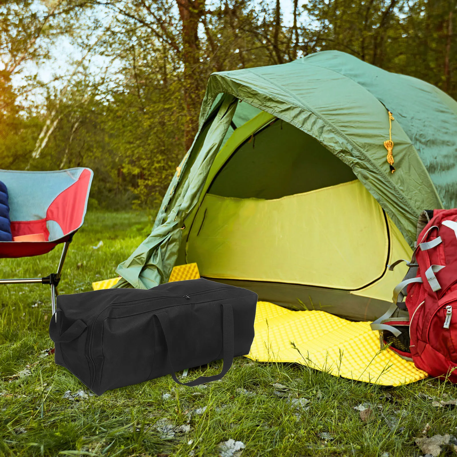 حقيبة تخزين خارجية سعة كبيرة سميكة مقاومة للماء وقابلة للطي منظم معدات التخييم لأدوات الطاولات