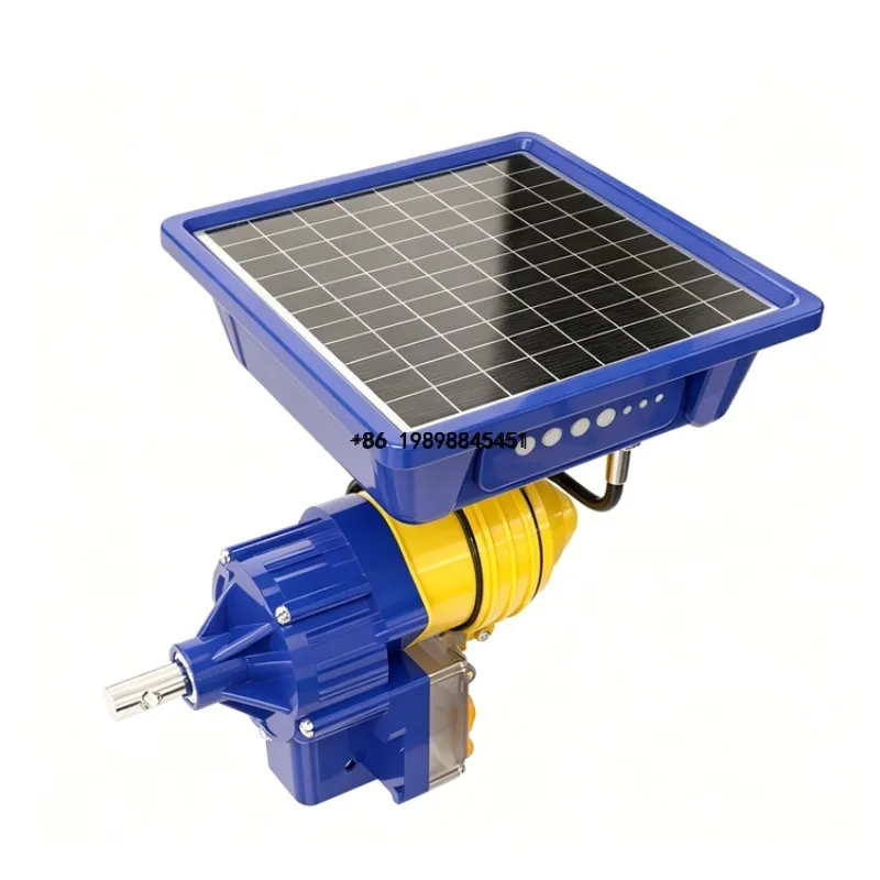 Automatic Solar Greenhouse Film Roll up Motor with Solar Panel & Battery Remote Control Greenhouse Vent Opener