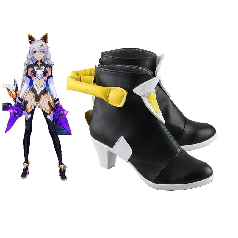 Juego Honkai Impact 3 Kiana Kaslana, zapatos de Cosplay, botas de Carnaval de Halloween, accesorios de Cosplay hechos a medida
