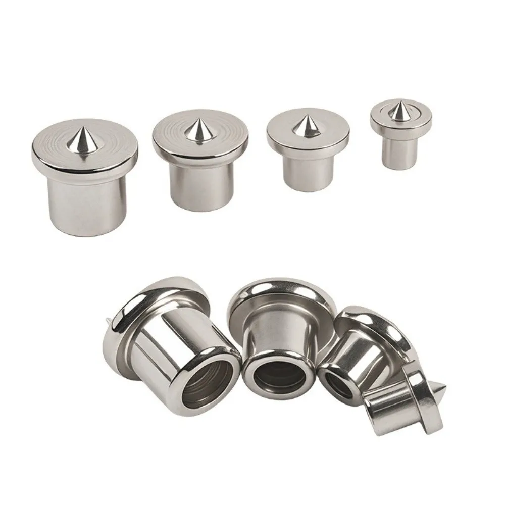 Precision Metal Dowel Center Set Round Pin Conical Design Center Point Pin Set Silver/Black Tenon Center Set DIY Projects