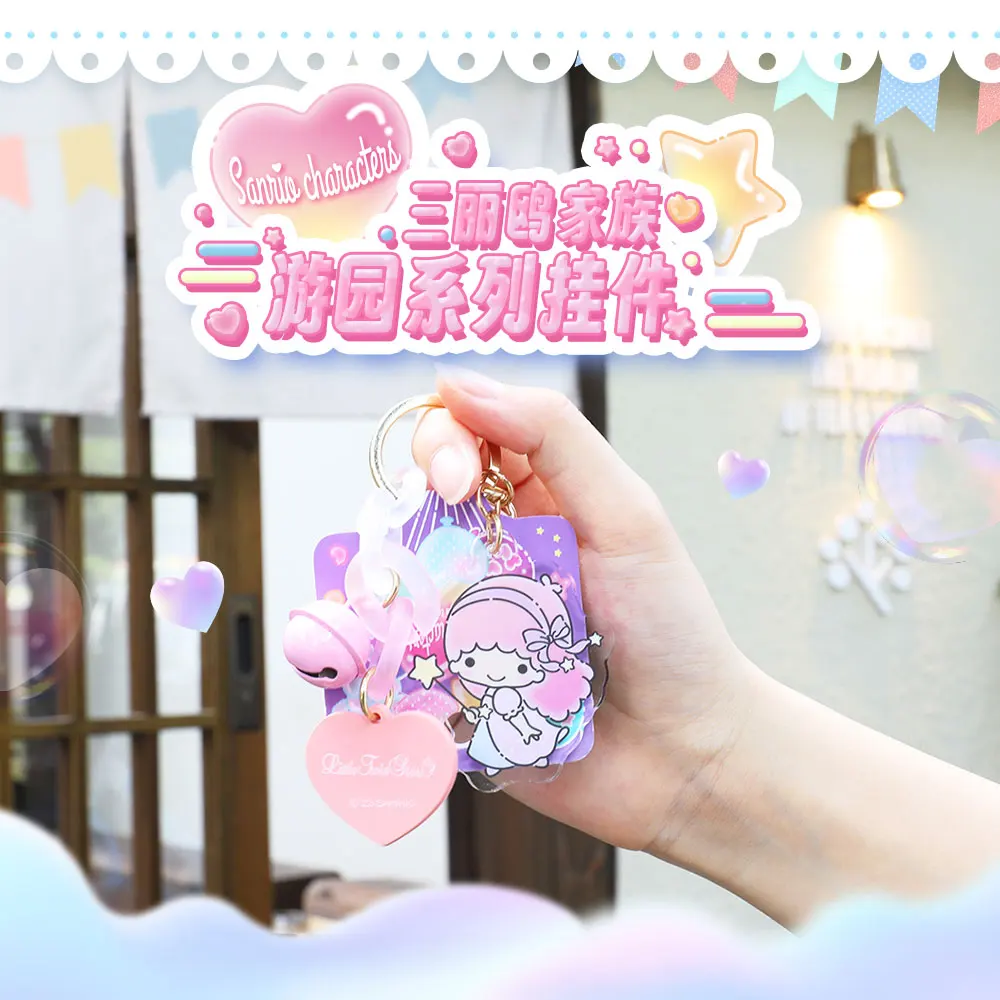 Sanrio Cartoon Dier Kuromi Hello Kitty Cinnamoroll Melodie Hanger Sleutelhanger Sleutelhanger Actiefiguren Collectie Model Speelgoed Geschenken