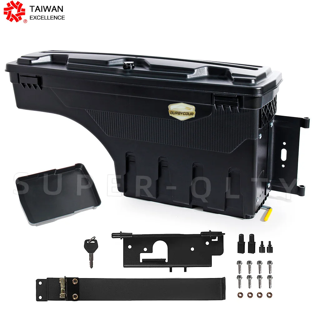 

Truck Storage Box Pickup Toolbox With Lock For Toyota Tacoma 2005/Tundra 2007-2020 Nissan Frontier 2005-2019/Titan Storage Box