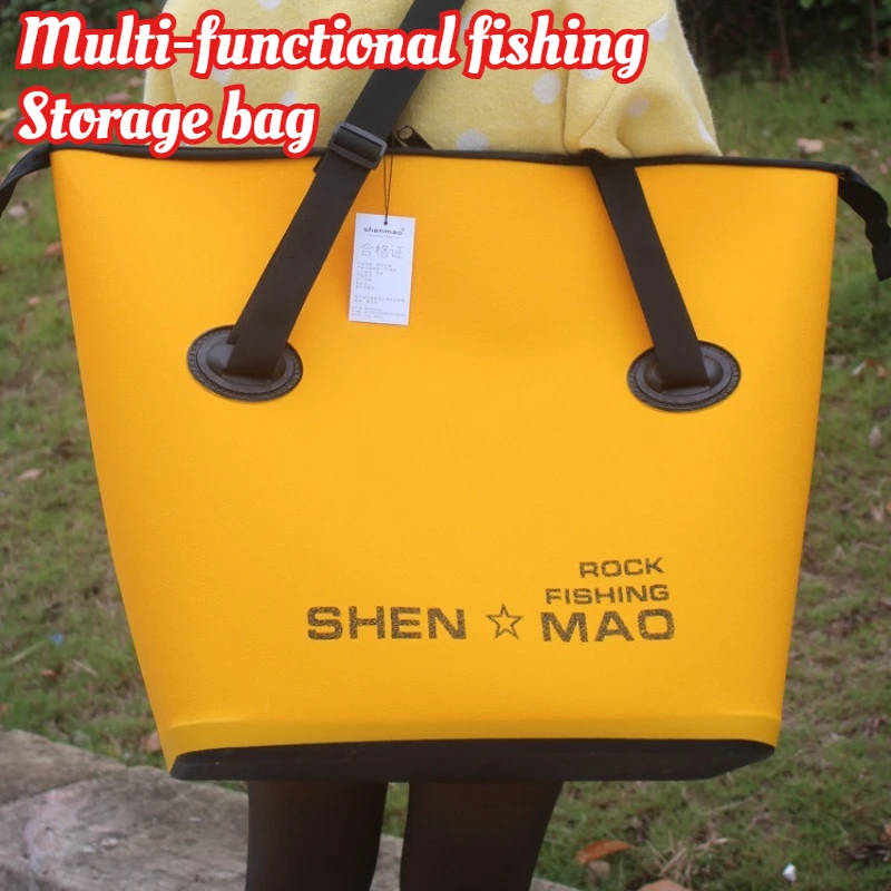 

Thickened Waterproof Foldable Fishing Bucket Large Capacity Portable Fishing Gear Storage Bag Lightweight Tackle Supplies Bags