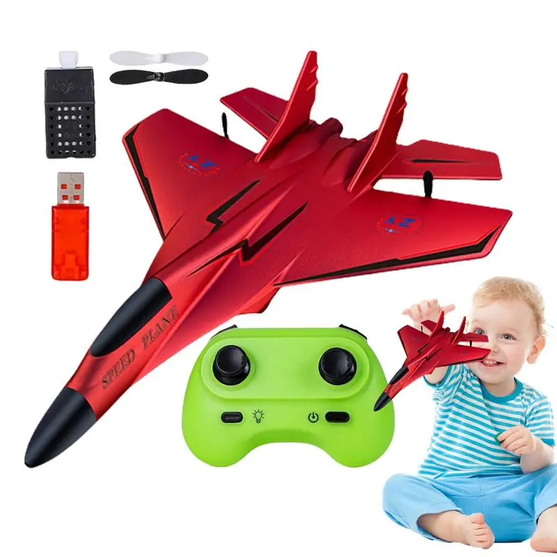 Remote Control Airplane Toy Model Toy RC 2.4GHz Plane Toy Pull Back Foam Aircraft Toy Airplane Model With Light For Beginner &