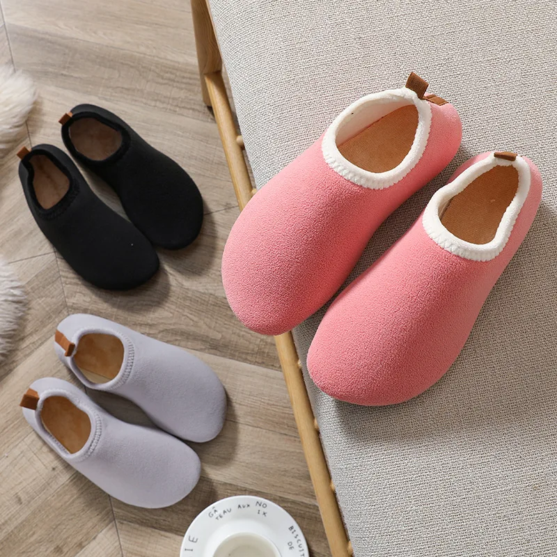 

Pantuflas Winter Plush Child Cotton Slippers Anti-skid Home Shoes Boy Thickened Floor Shoe Girl Early Education Socks Kid Shoe