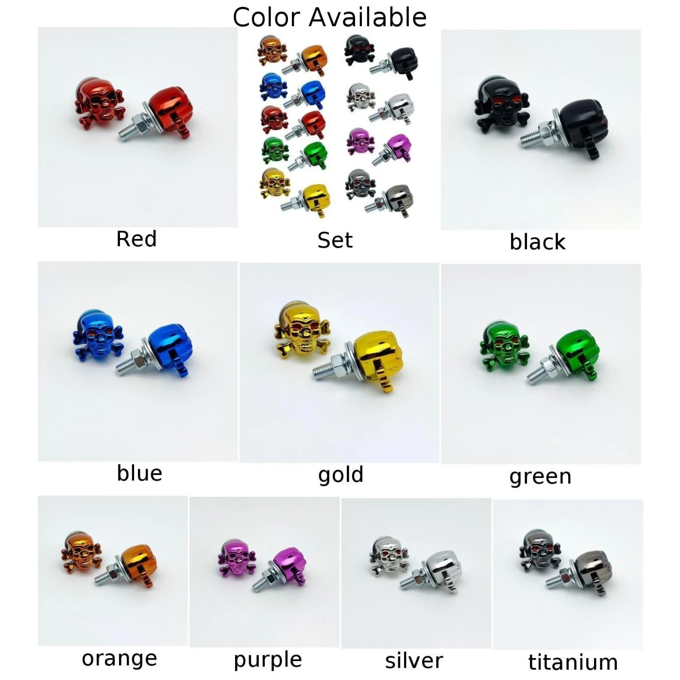 Motorcycle License Plate Frame Screws With Bone Head Auto License Plate Screws Car Truck Fastener Cap Bolts For Car Motorcycles