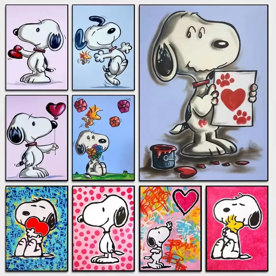 

Anime Poster Cartoon Cute Animals Puppy Home Canvas Painting Decoration Wall Living Room Decor Best Gift Frameelss