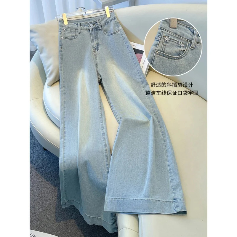 

Женские джинсы Bootcut 2000-х годов Y2K, миниатюрные палаццо с глубоким красителем в горошек, литературные узкие модные джинсы для поездок на работу, бойфренд, складые блестки