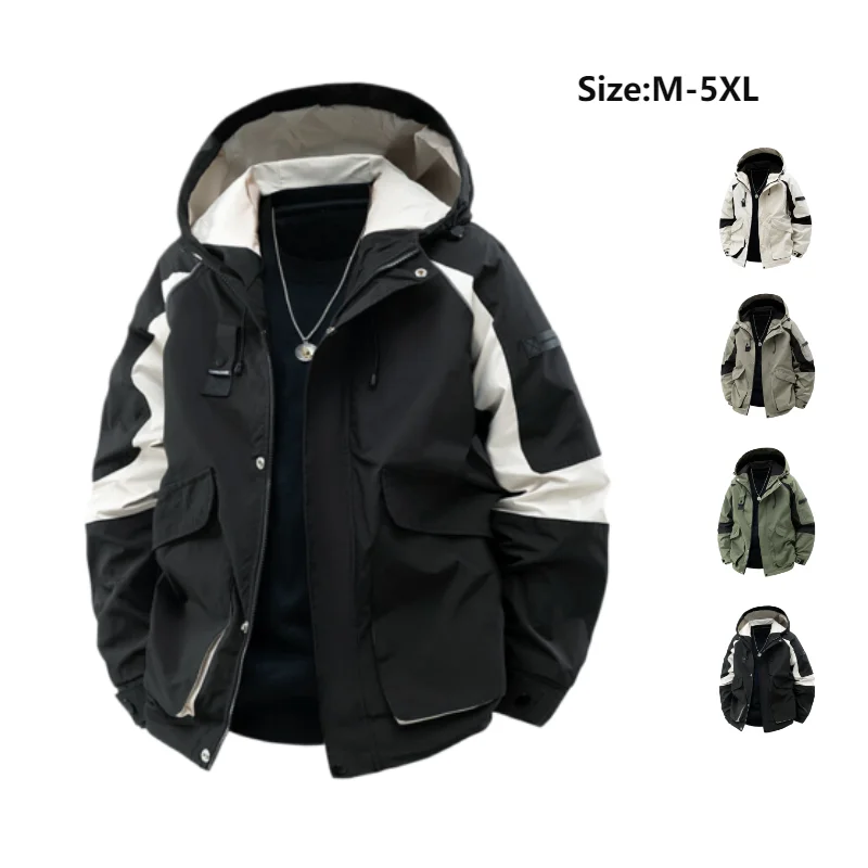 

TAFN 2025 Spring Autumn NEW Solid Color Versatile leisure Human Outwear Windproof Comfortable Loose High Quality Cozy Men Jacket