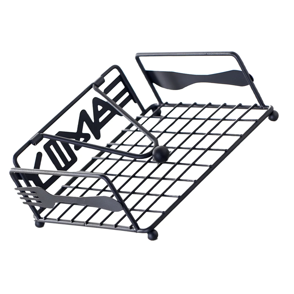 

Iron Square Napkin Holder Classic Color Paper Napkin Dispenser Tabletop Organizer for Restaurant Hotel Use