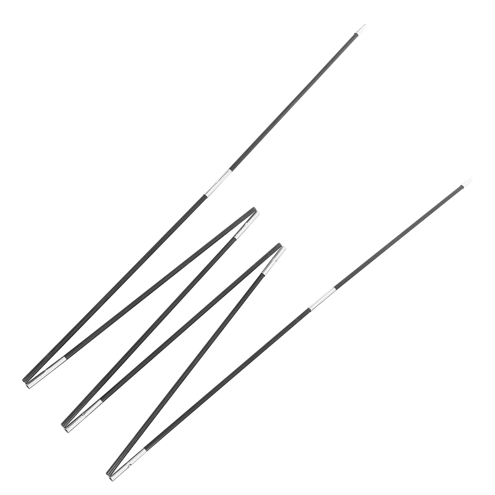 

2 Pcs Tent Poles Fiberglass 3.4m Total Length 8mm Thick Foldable Camping Tarp Accessories Outdoor Gear Tent Support Supply