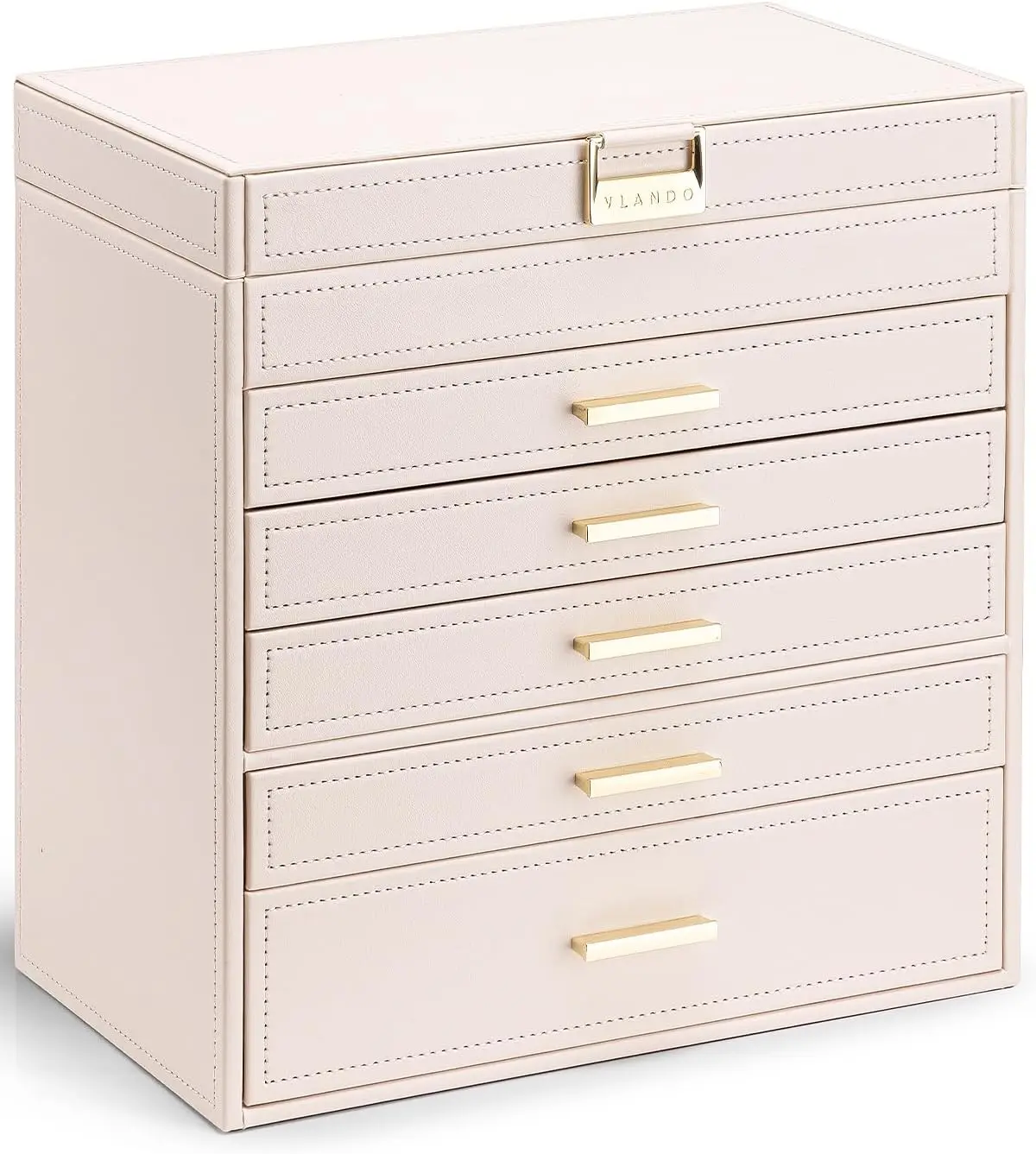 

6 Layer Large Jewelry Box - Jewelry Holder Organizer, Jewelry Box Organizer for Drawer Necklace Ring Bracelet and Watch,