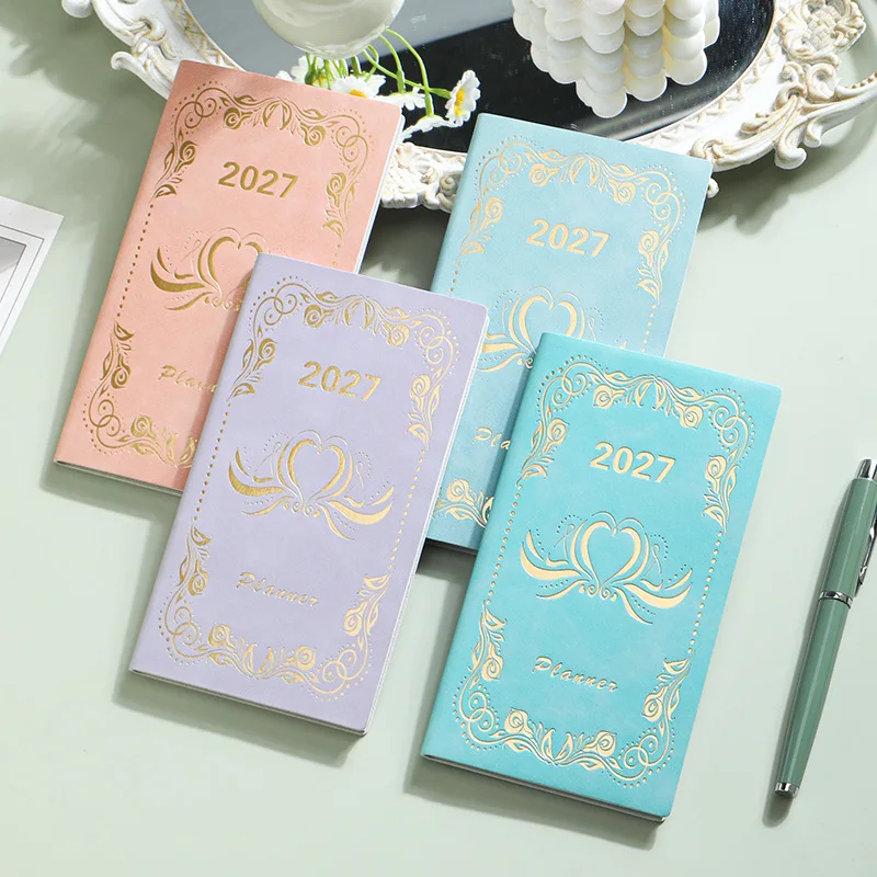 2027 English Planner 365 Days Time Management A6 Daily Plan Notebook Portable Pocket Journal Time Management Efficiency Handbook