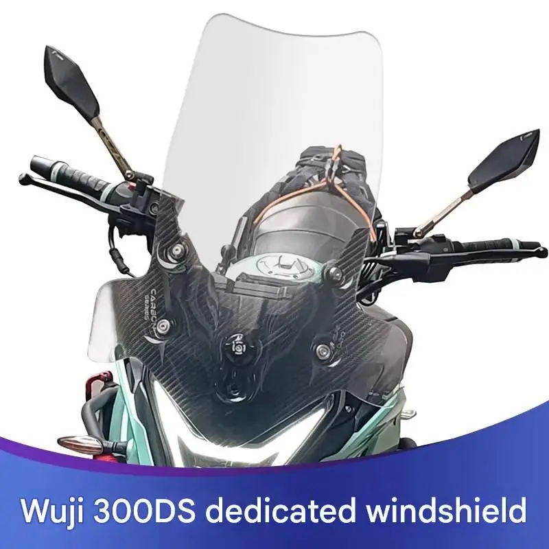 FOR VOGE 300DS Transparent Windscreen Imported with Increased Height And Width Optically Calibrated Lens Distortion-Free Ride
