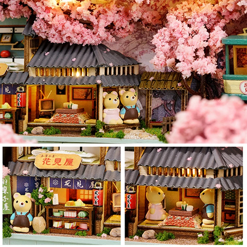 DIY-Puppenhäuser aus Holz, handgefertigt, lustige Miniaturboxen, niedliche Puppenhäuser, Bausätze, Geschenk, Holzspielzeug für Geschenke – Detail 8