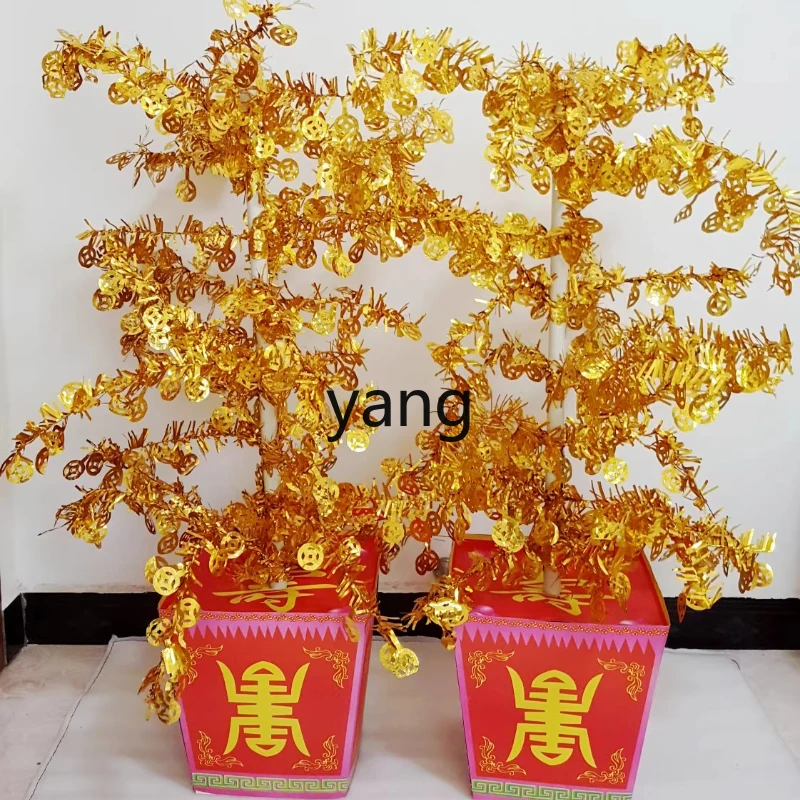 

LMM silver money tree five or seven phases, paper tie, money tree 1.2 meters, a pair