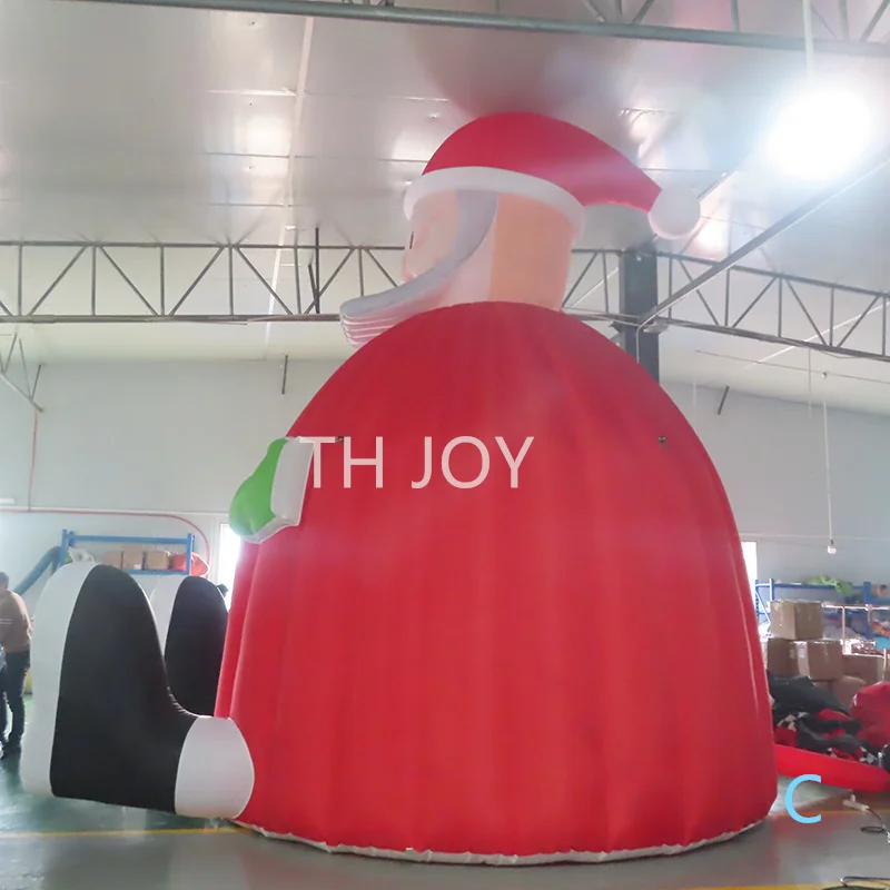 fast air shipping 2025 Christmas decoration Giant Inflatable Santa grotto outdoor inflatble Christmas house for X mas