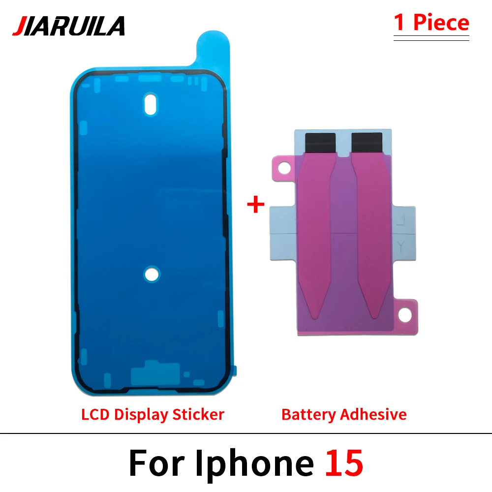 شاشة لاصقة مقاومة للماء للبطارية لهاتف آيفون 13 14 15 برو ماكس 16 بلس ملصق عرض لاصق LCD شريط إطار الختم
