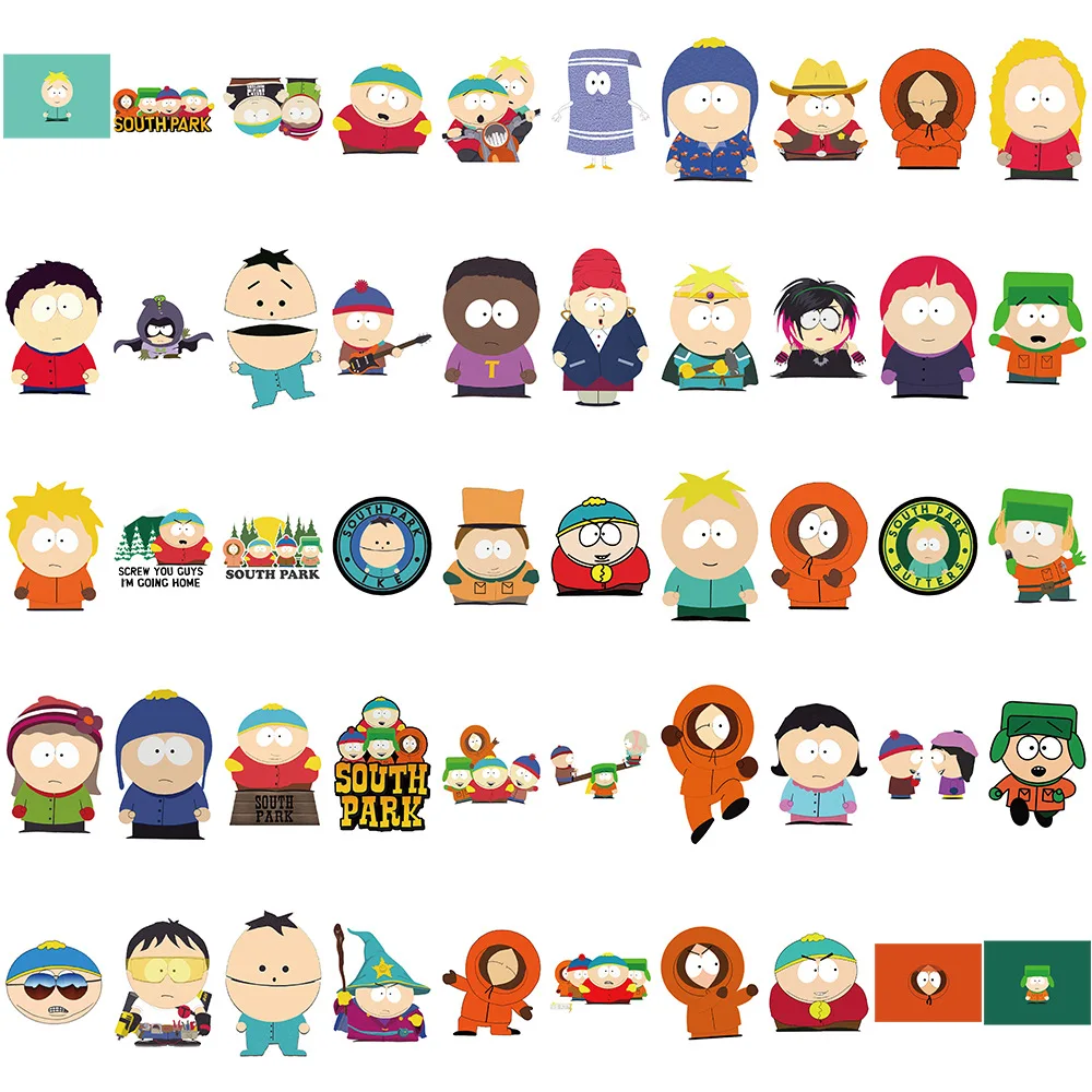 100 pièces mignon Anime Parques dans le sud autocollants imperméable Graffiti Skateboard papeterie voiture Cool enfants autocollant jouets cadeau
