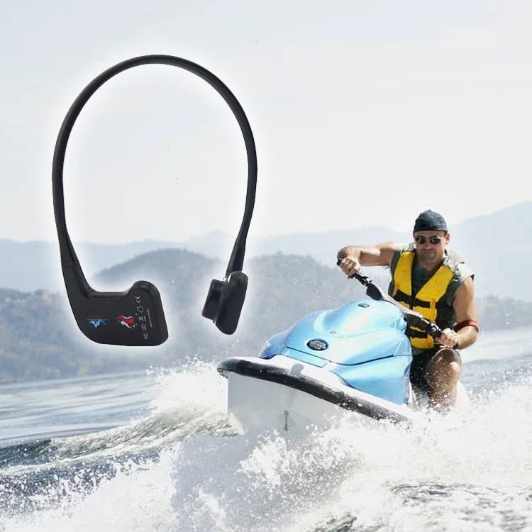 H905A 7 Channel Wireless Waterproof 1000 Meters Receiving Range Bone Conduction Headphone for Aquatic Sports Training