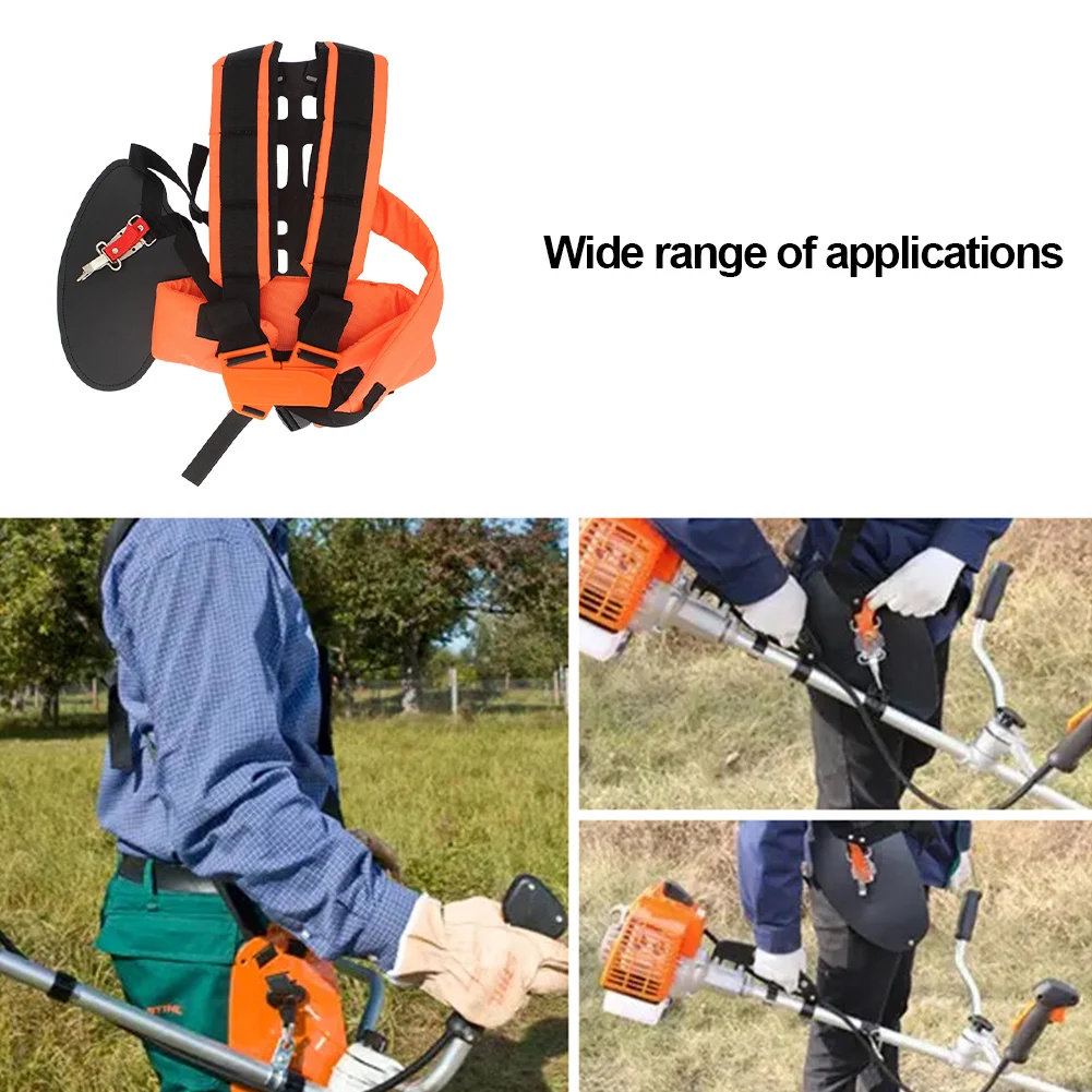 Sangle SFP en forme de W à double démarrage, ceinture rembourrée confortable pour débroussailleuse, tondeuse, sécateur de jardin, économie de main-d 'œuvre