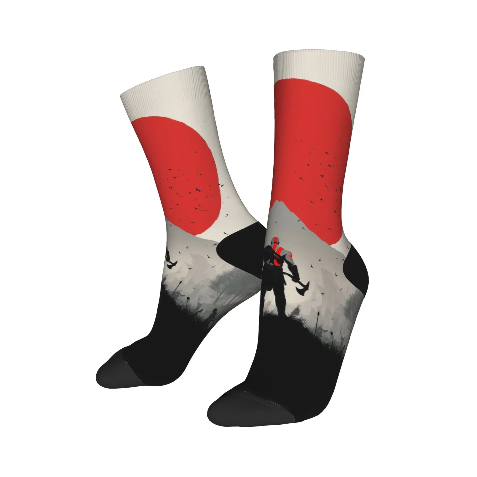 Kratos Socks God  War Games Non-Slip Stockings Men Quality Skateboard Socks Autumn Funny Custom Socks