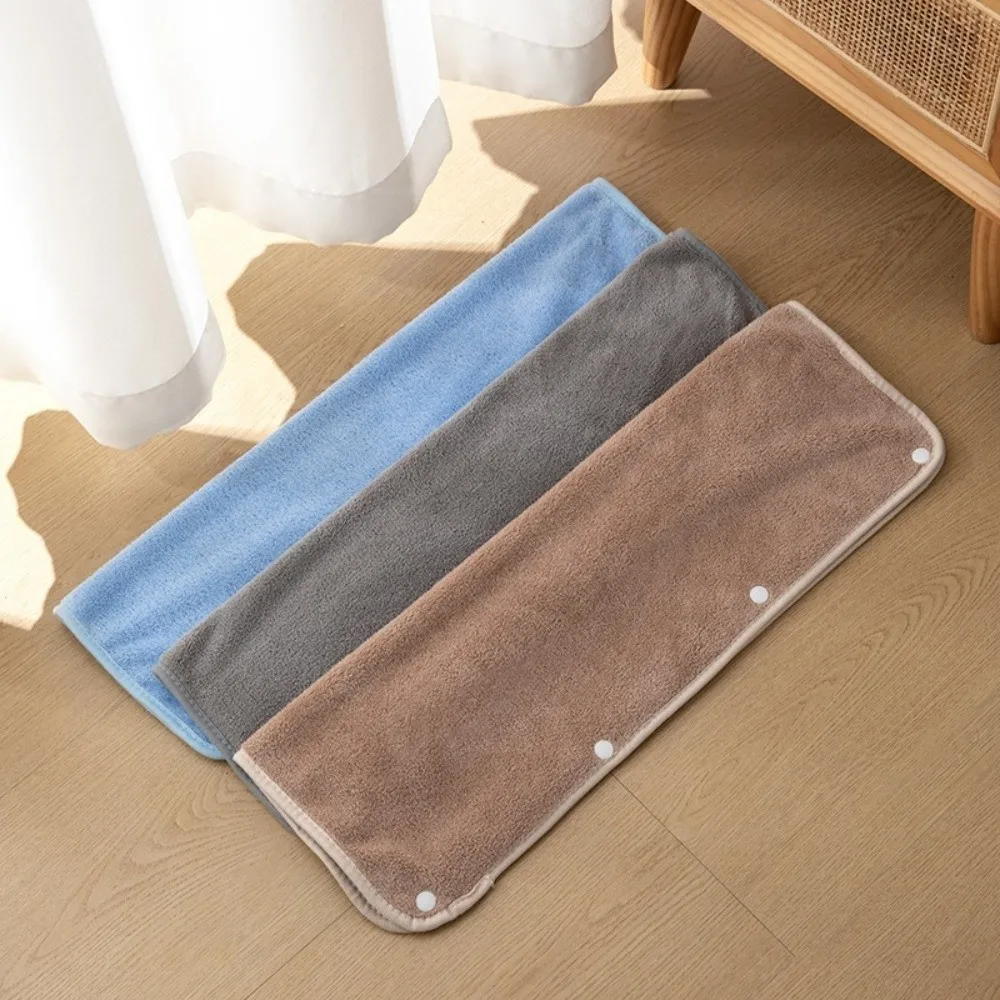 Coral Fleece Mop Replacement Cloth Washable Absorbent Reusable Mop Pad Lint Resistant Snap Button Floor Cleaning Pad
