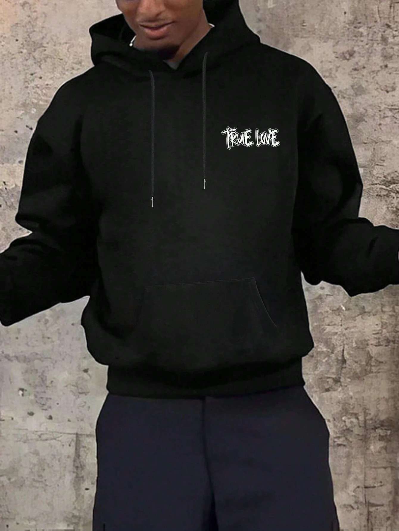 True Love And Money Printing Male Hoodies Versatile Round-Neck Hoody Casual Fashion Sweatshirt Autumn Fleece Warm Hooded Man