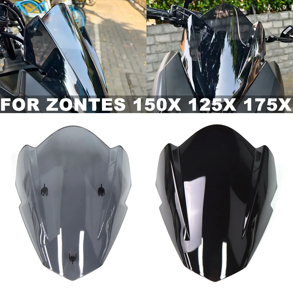 Parabrezza Anteriore per Moto ZONTES 150X 150-X 125X 175X, Schermo Sportivo da Corsa, Deflettore Vento, Protezione