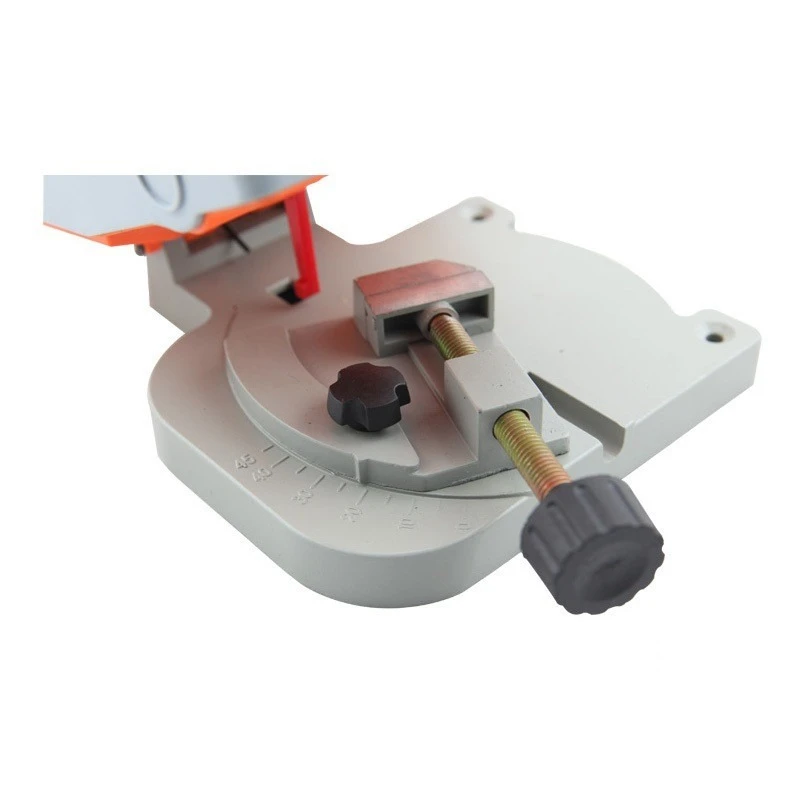 Mini Miter Cut-off Chop Saw 0-45° Home DIY Benchtop Table Cutting Machine Steel and Resin Blades for Wood Plastic Metal