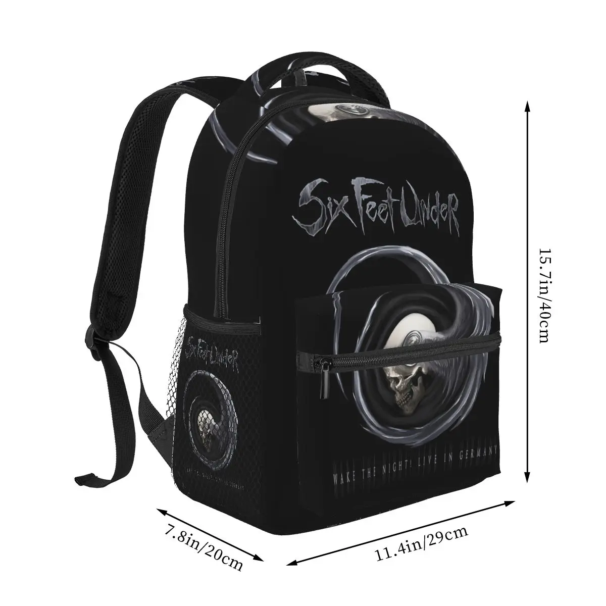 Band Six Feet Under Wake The Night Backpack Student Boys Girls BookBag Kids School Bag Computer Shoulder Bags for Men Women