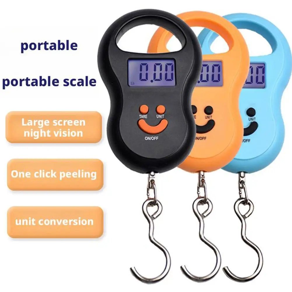 50 كجم ميزان معلق إلكتروني LCD مقياس رقمي الخلفية أوزان الصيد مقياس الجيب موازين الأمتعة