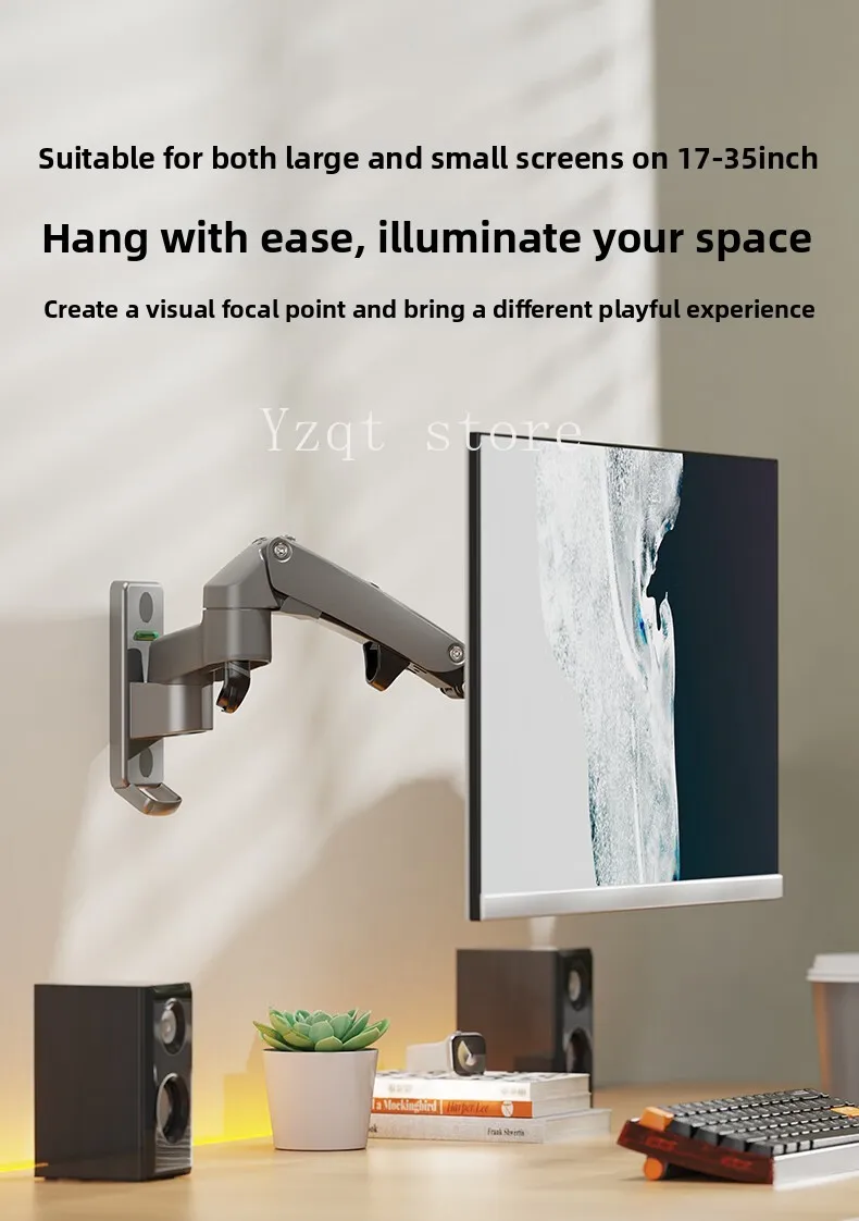 F150 Monitor Mount Wall-Mounted Rotating Lift Industrial Medical Monitoring Desk Machinery Equipment Wall-Mounted Mount