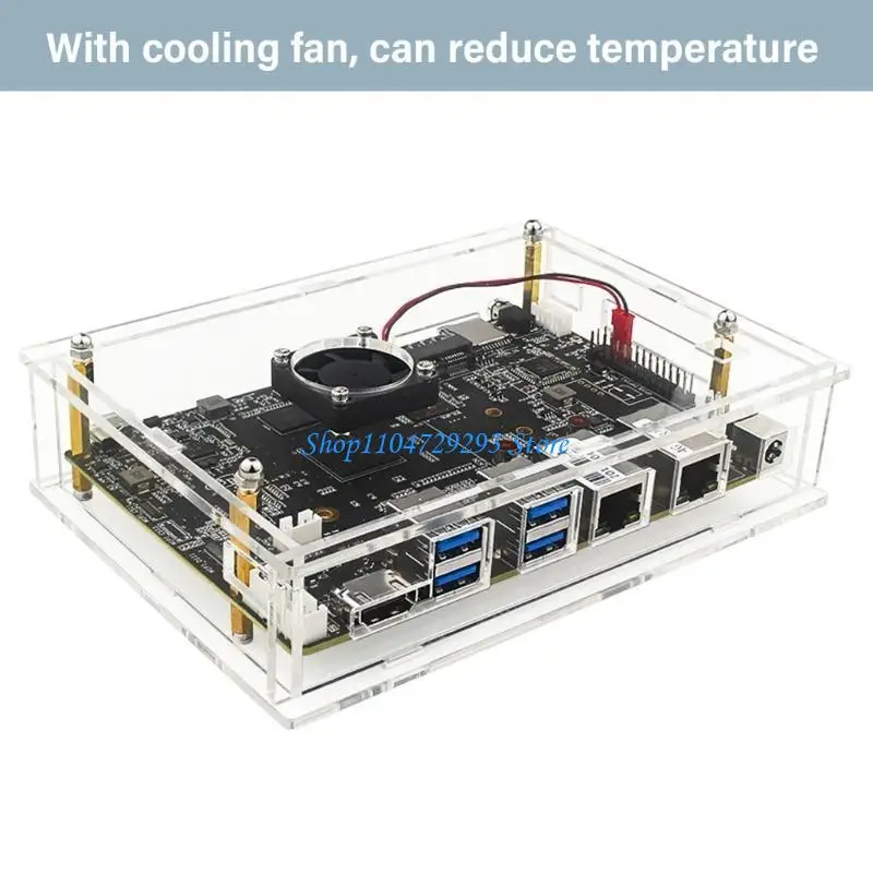 Acrylic Enclosure With Cooling Fan Enhances Heat Dissipation For Banana For BPI F3 Development Board Radiator