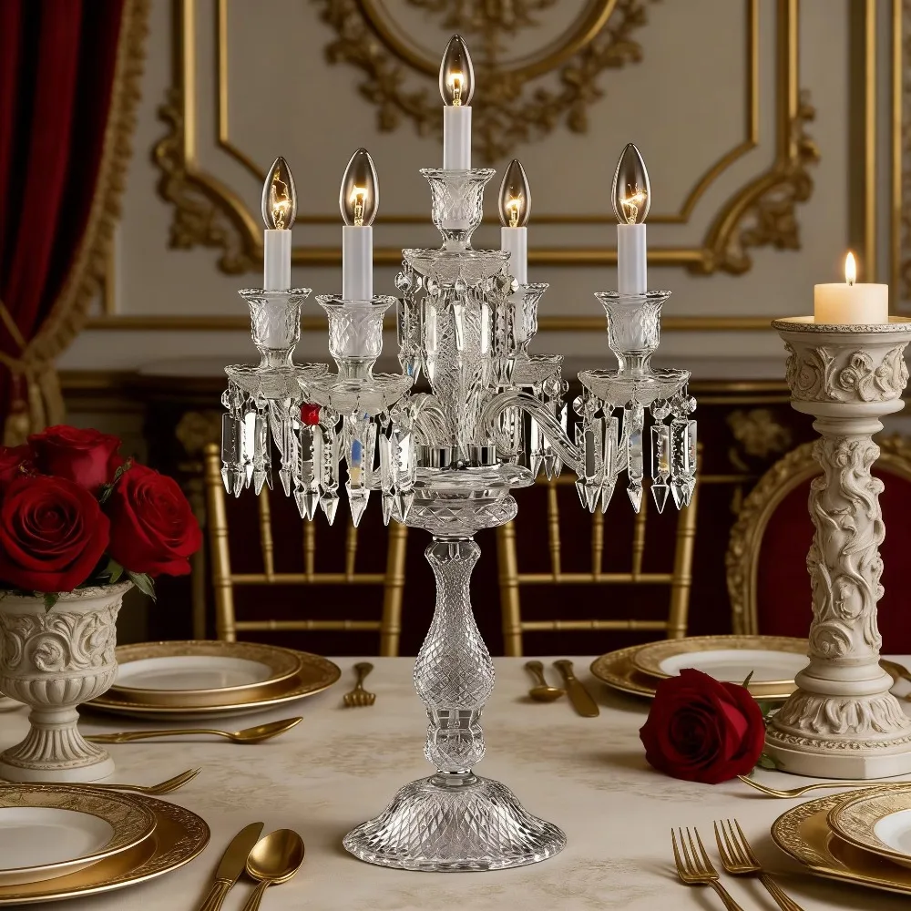 Luminous banquet table, wedding decoration, high-quality hotel living room lamp, luxury table lamp