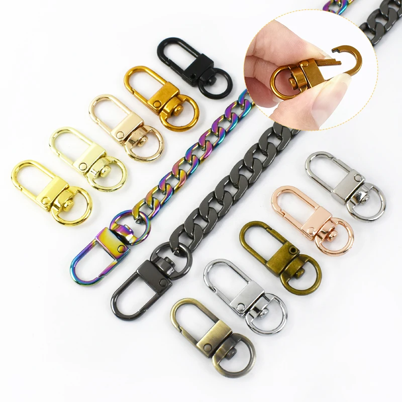 

10/20/30Pcs Meetee 10mm Metal Buckles for Bag Belt Swivel Lobster Clasps Dog Collar KeyChain Luggage Snap Hook DIY Accessories