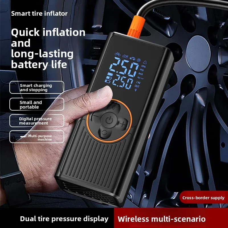 

Cross-border Dedicated Wireless Car Air Pump Portable Pump Car Tire Automatic High Pressure Fast Inflatable Treasure