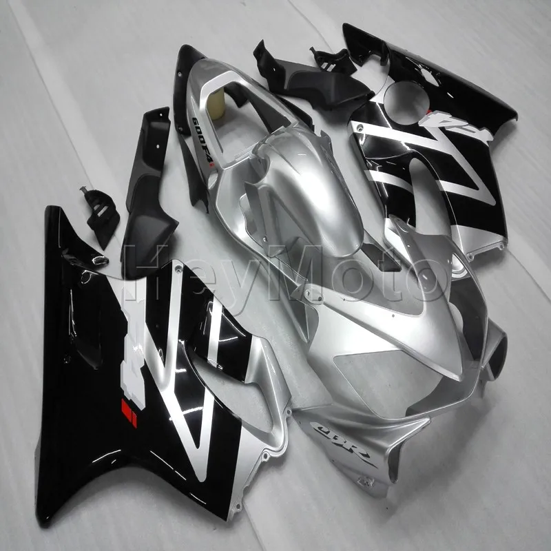 

injection Fairings kit for CBR600 F4i 2001 2002 2003 silver CBR 600 F4i 01 02 03 ABS Plastic Bodywork Set