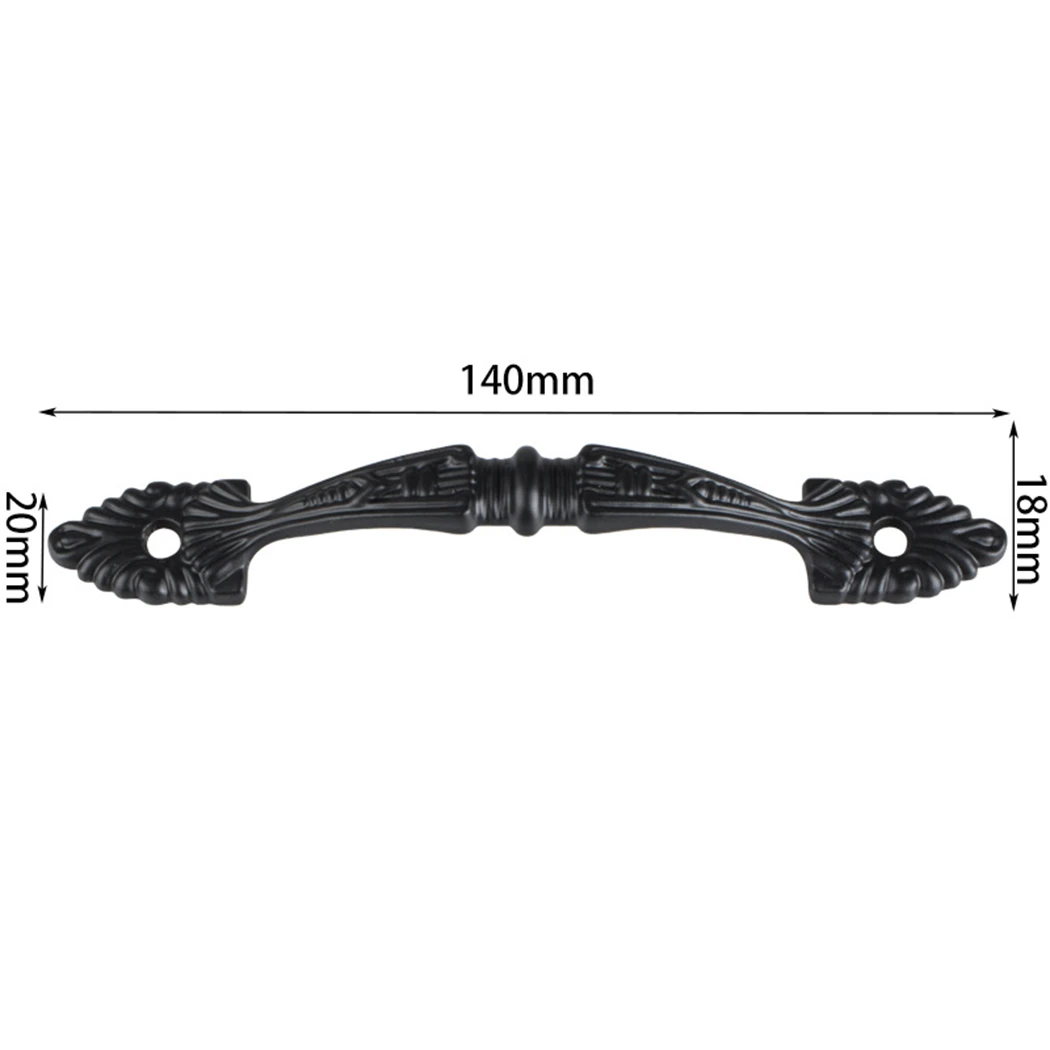 4pcs Pull Handle Black Cabinet Cast Iron Hardware 140mm/150mm Bath Door Drawer Gate Kitchen Practical High Quality