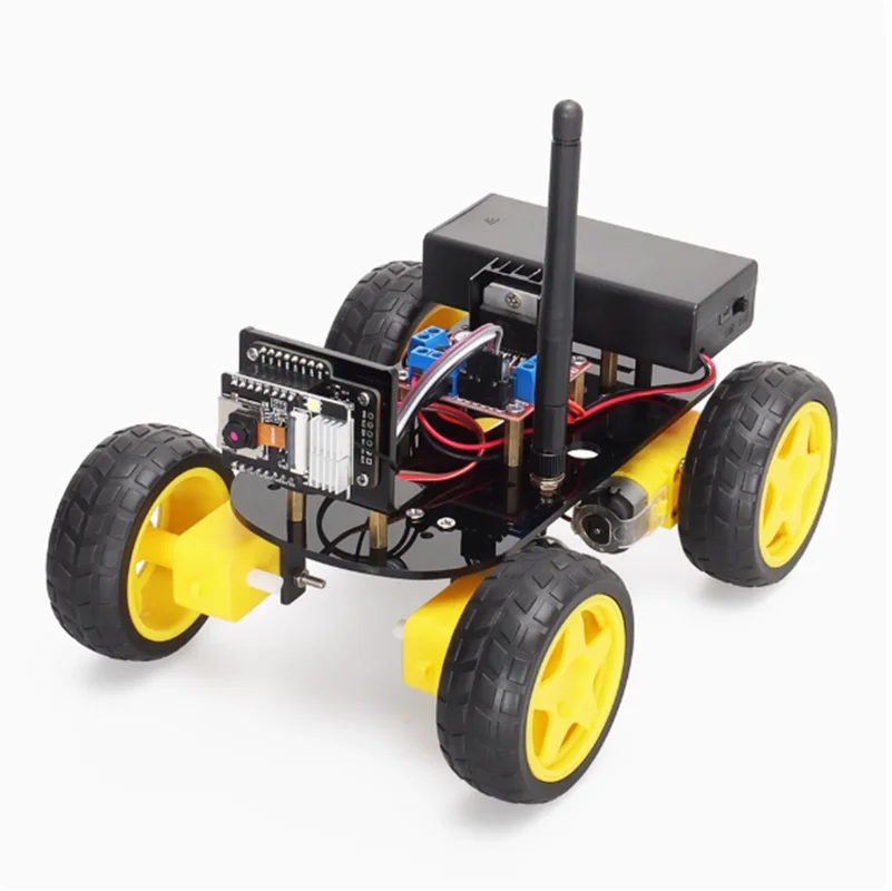 New upgrade! Smart Car Robot Kit ESP32 CAM Small Car Kit Easy to Assemble with Camera