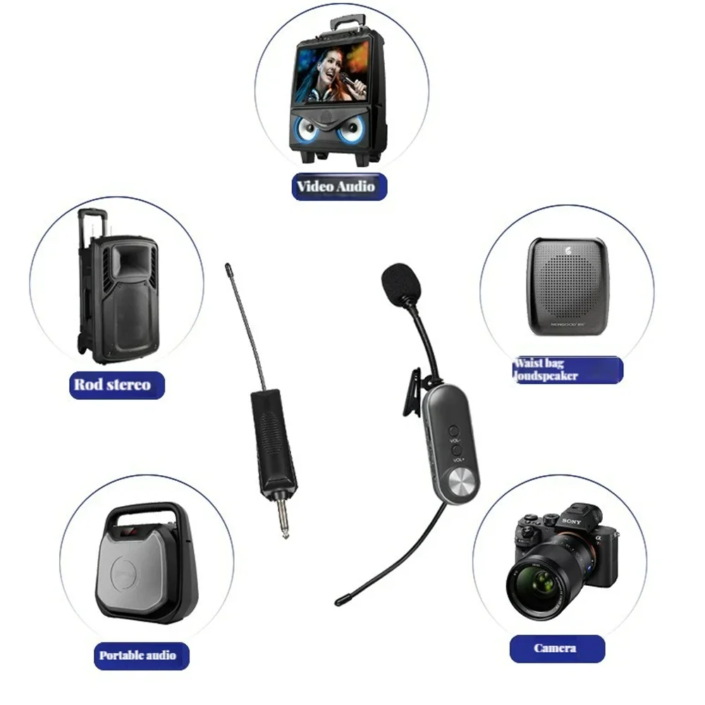 Strumenti wireless UHF Microfono per sassofono Ricevitore e trasmettitore wireless Plug and Play per tromba Clarinetto