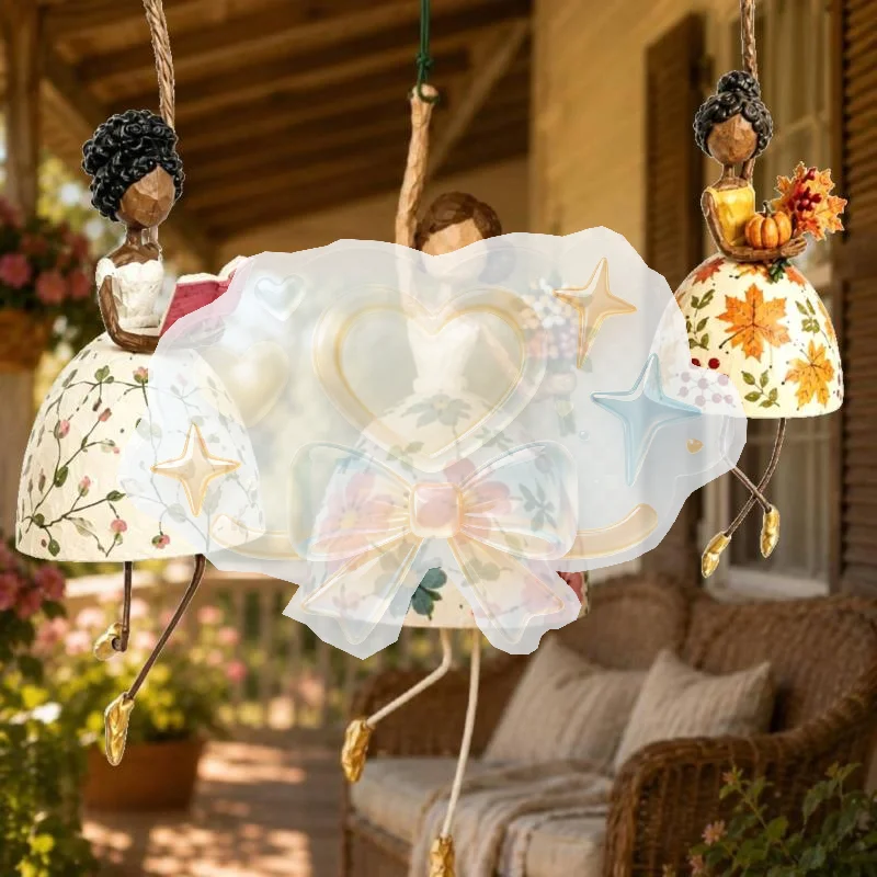 Hand Painted Ballerina Lady Figurine With Dangling Legs Whimsical Dancing Lady Hanging Ornament Vintage Women's Shaped Decor