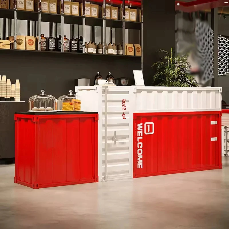 custom.Factory Customized Industrial Style Reception Desk Bar Salon Restaurant Custom Reception Desk