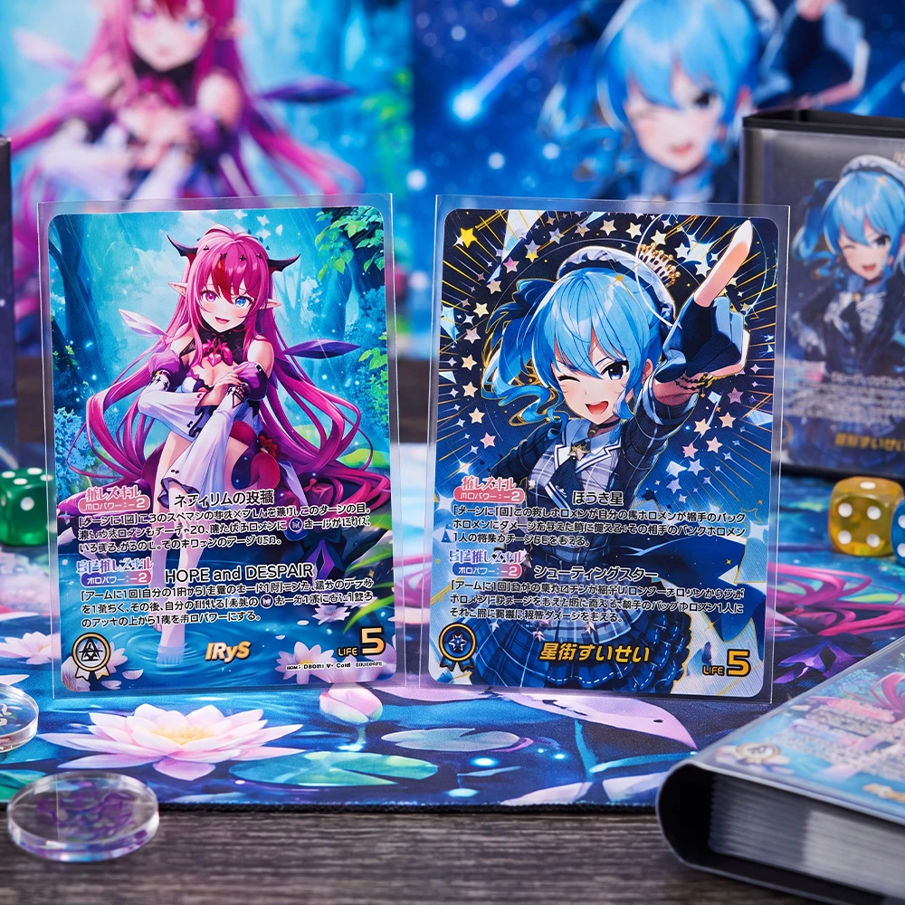 Hololive Collection Card Game Hoshimachi Suisei Oshi Super Rare Card Irys Anime Foil Card Holographic Flash Gift Toys