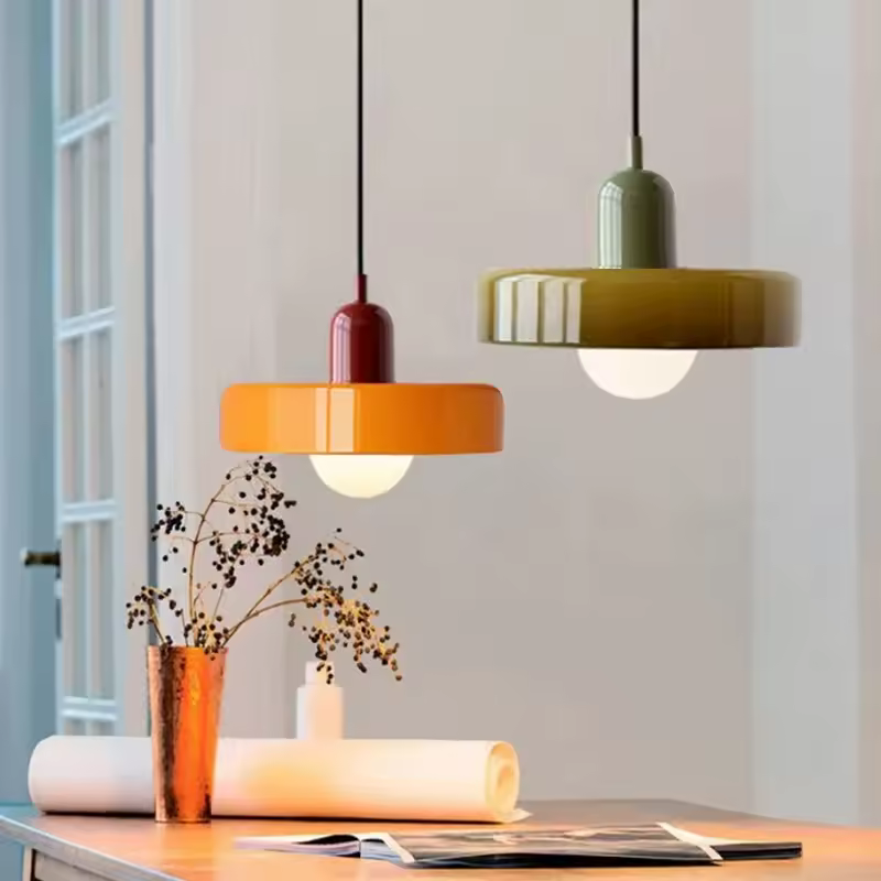 Nordic retro lustre de vidro sala estar jantar quarto cozinha moderna iluminação decoração retro luminária e27led