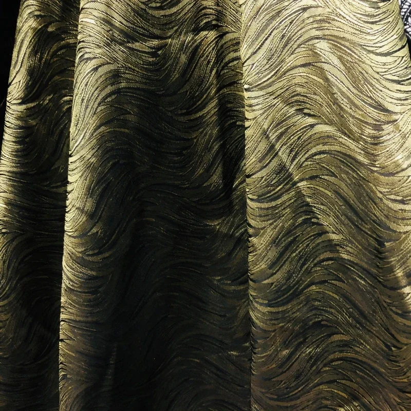 Jacquard Brocade Fabric Metal Wire for Clothing Design Fabrics Handmade Dress Overcoat Fashion Cloting Wholesale Diy Sew Cloth