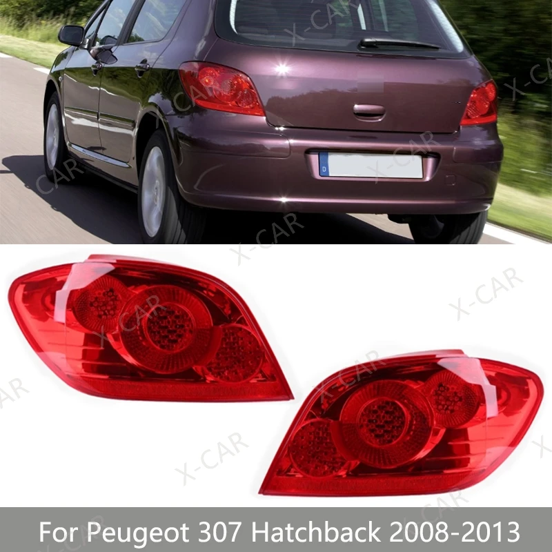 Taillamp For Peugeot 307 Hatchback 2008 2009 2010 2011 2012 2013 Rear Bumper Tail Light Brake Stop Reverse Lamp