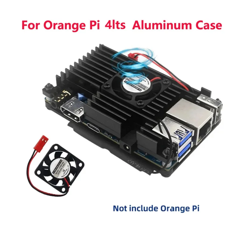 

Orange Pi 4 LTS Aluminum Case with Fan Heatsinks Active Passive Cooling Metal Shell Box for OPI 4 LTS 4B 4