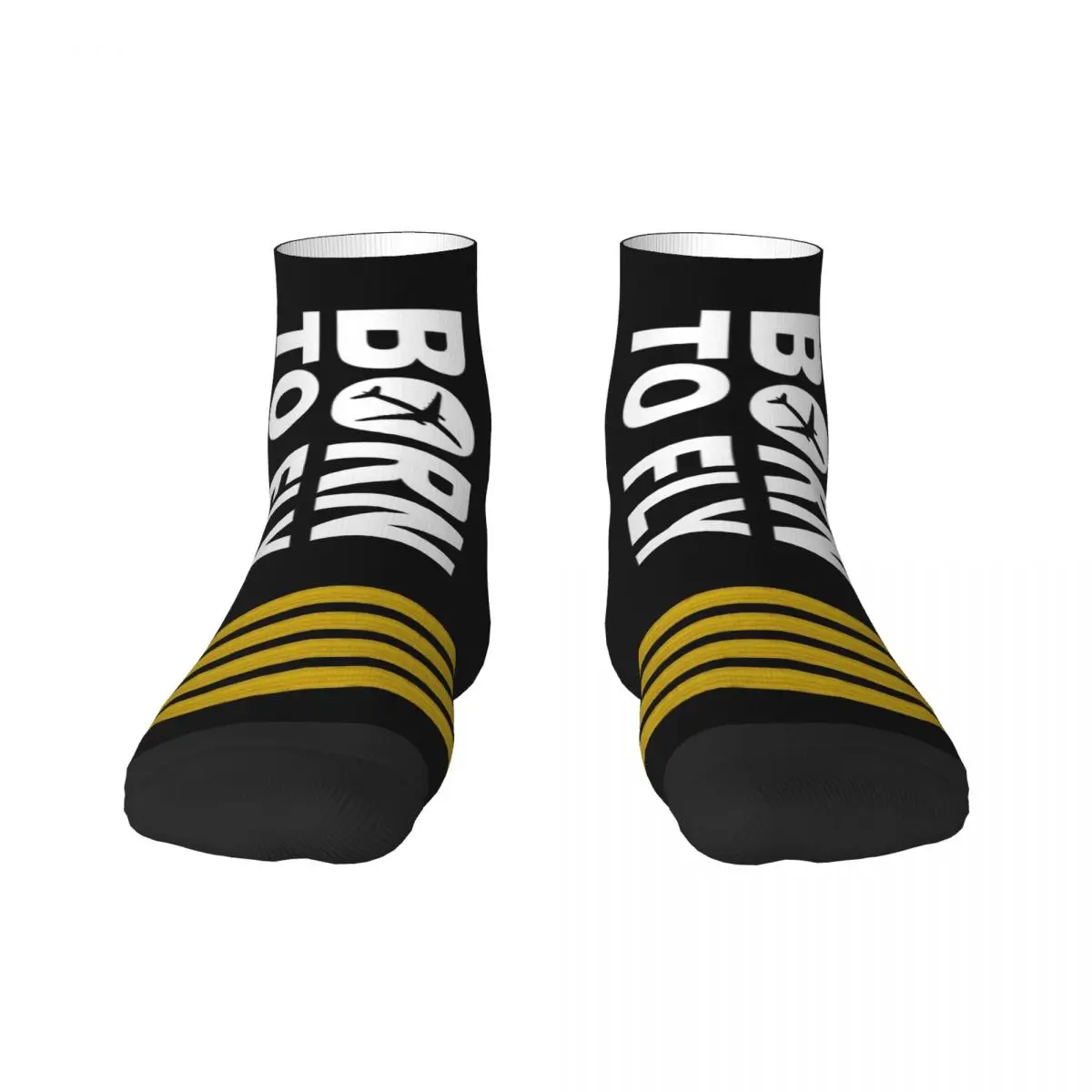 

Harajuku Born To Fly Captain Stripes Flight Pilot Socks Women Warm 3D Printed Aviation Aviator Airplane Football Sports Socks