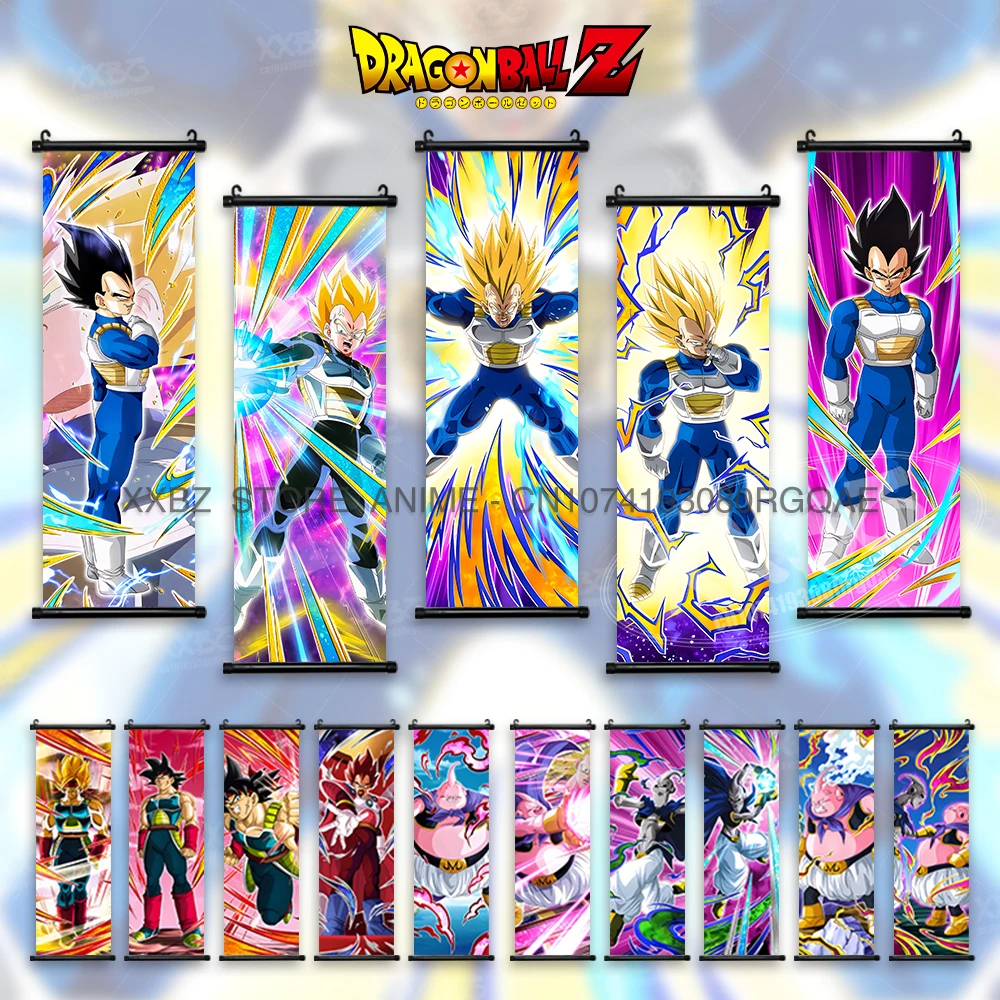 DRAGON BALL Scroll Bild Anime Son Goten Dekoratives Poster Goku Wandkunst Vegeta Tapete Buu Hängendes Gemälde für Wohnzimmer – Detail 2
